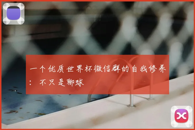 一个优质世界杯微信群的自我修养：不只是聊球