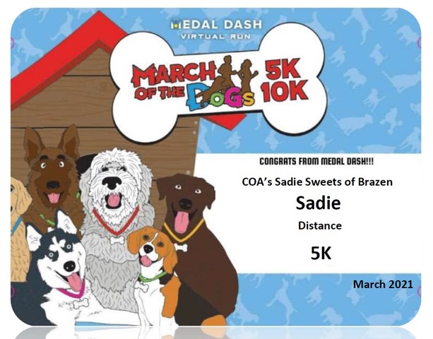 Sadie Metal Dash March of the Dogs 2021